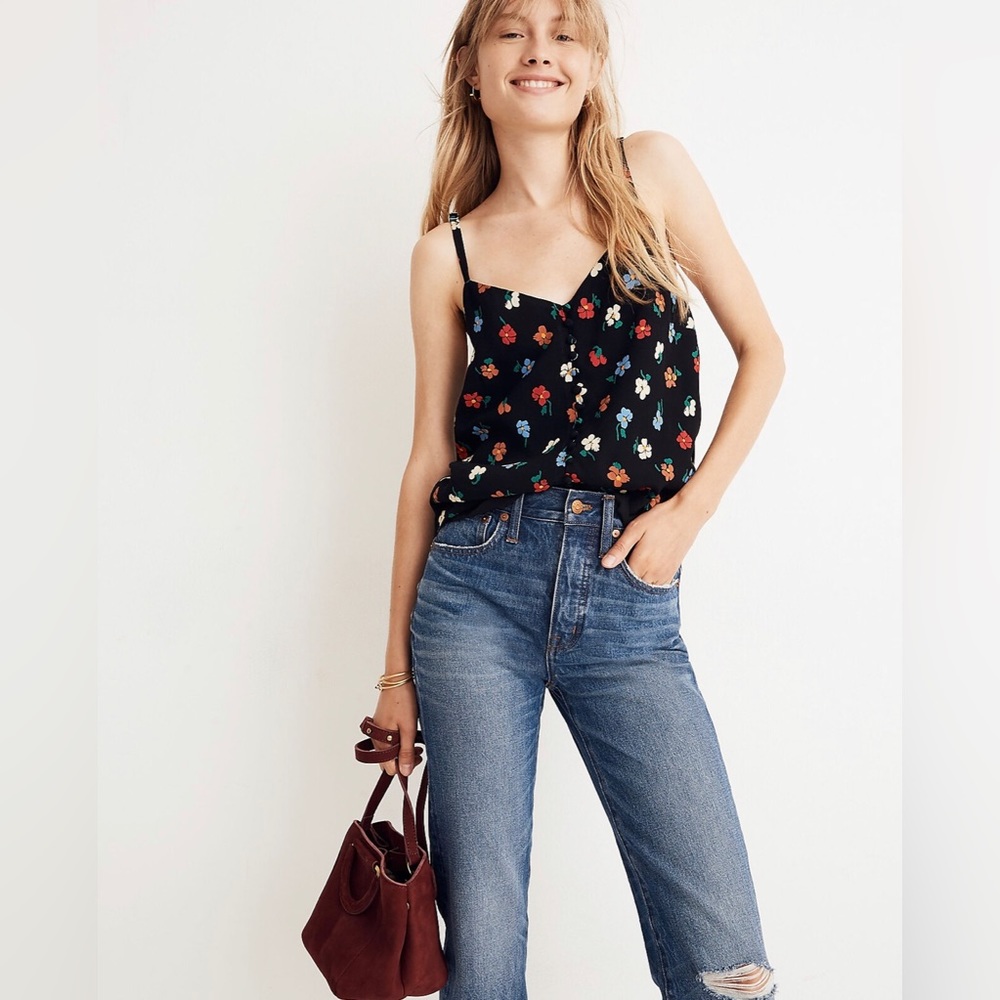 Madewell Button-Down Cami in Pressed Flowers